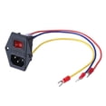 thumbnail image 1 of 3Dman 15A 250V Rocker Switch Power Socket Inlet Module Plug 5A Fuse Switch with 18 AWG Wiring 3 Pin IEC320 C14 1pcs, 1 of 7