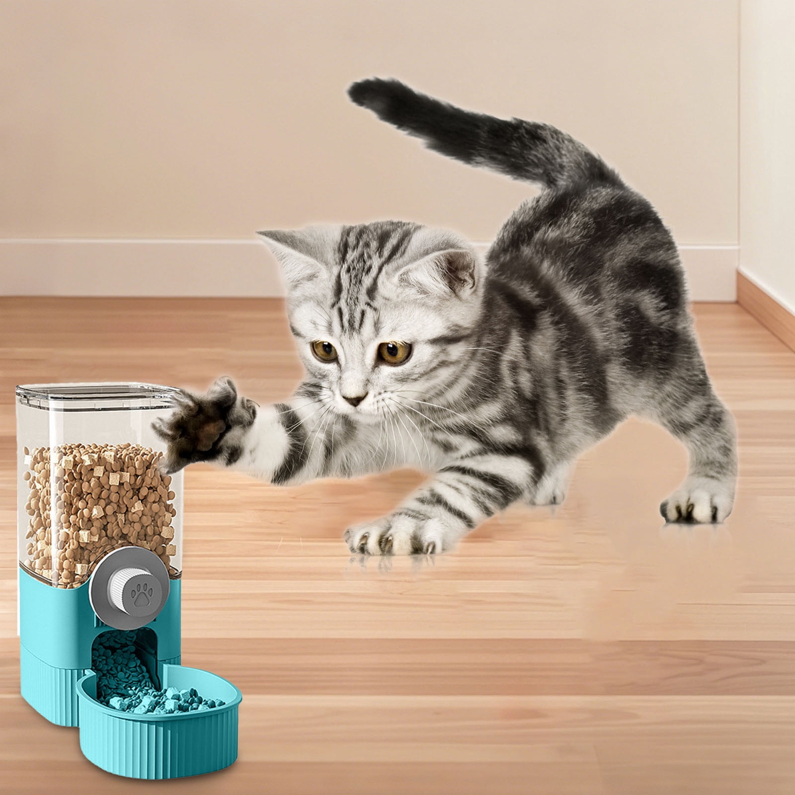 Hanging Automatic Pet Feeder and Waterer Combo Large Capacity Cage Mounted Dispenser for Cats Dogs Small Animals Convenient Indoor Use