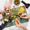 thumbnail image 4 of Venice Cutting Board, Bridge and Traditional Gondola Canals of Famous Touristic City, Decorative Tempered Glass Cutting and Serving Board, Large Size, Bluegrey Orange, by Ambesonne, 4 of 5