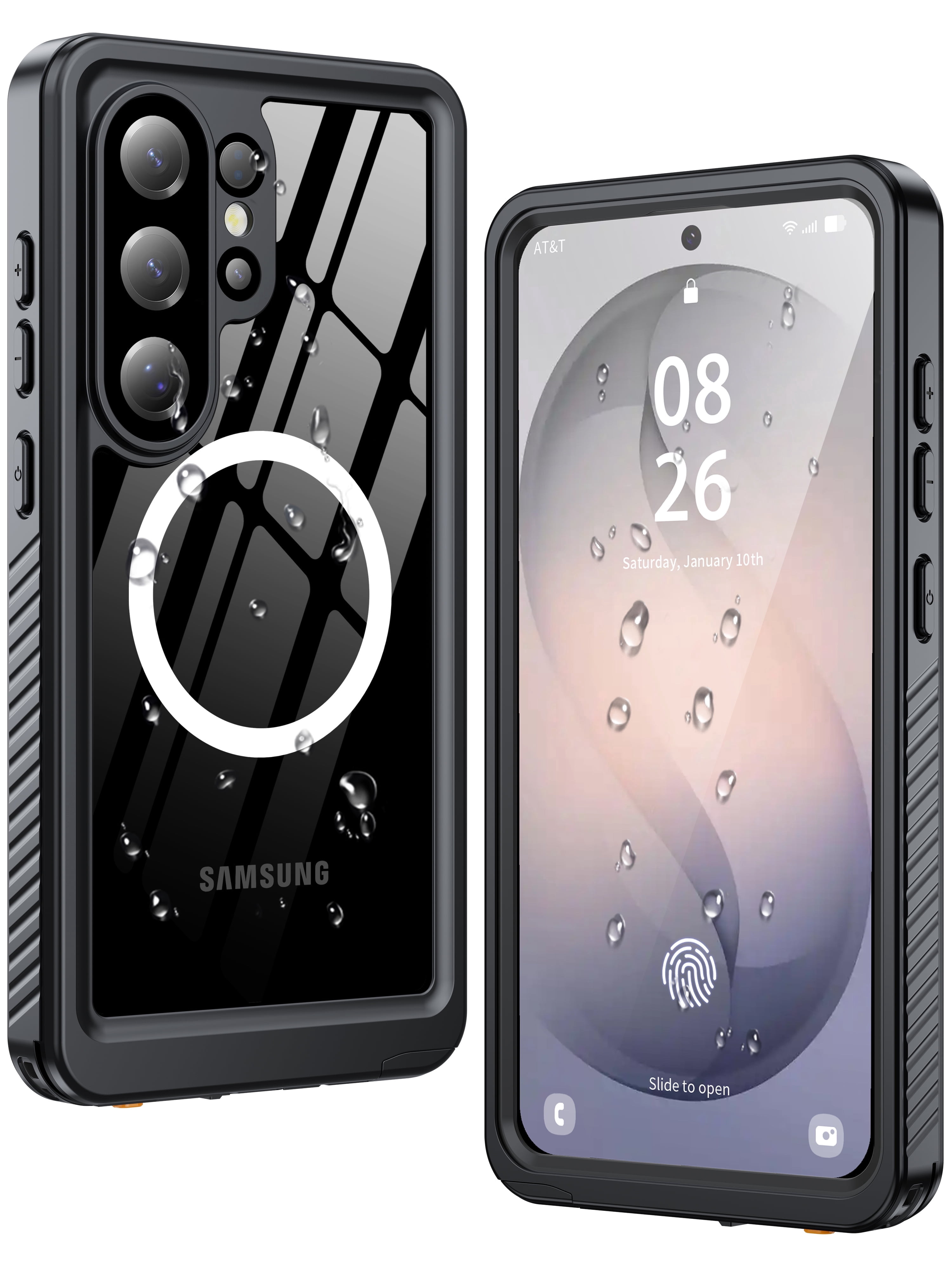 ANTSHARE Magnetic for Samsung Galaxy S26 Ultra Case, Waterproof with Built in Screen Protector & Camera Protection, [Compatible with MagSafe] Full Body Rugged Phone Case 6.9''-Black