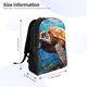 thumbnail image 4 of Disketp Colorful Underwater Sea Turtle Mochila Unisex de Apertura Lateral Completa, Mochila para Laptop para Escuela, Trabajo y Viajes, 4 of 8