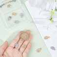 thumbnail image 3 of 12Pcs 2 Colors Cubic Zirconia Leaf Charms Gold and Silver Tropical Leaf Charms with Jump Rings for DIY Making Bracelets Necklaces Earrings Clear, 3 of 5