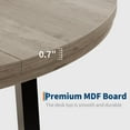 thumbnail image 5 of Studyset Round Dining Table for 4-6,47 inch Wood Dining Room Table with Sturdy Metal Frame & Rustic Brown Finish,Industrial Dinner Table,Large Round Table Circle Kitchen Table for Dining Room,Kitchen, 5 of 7