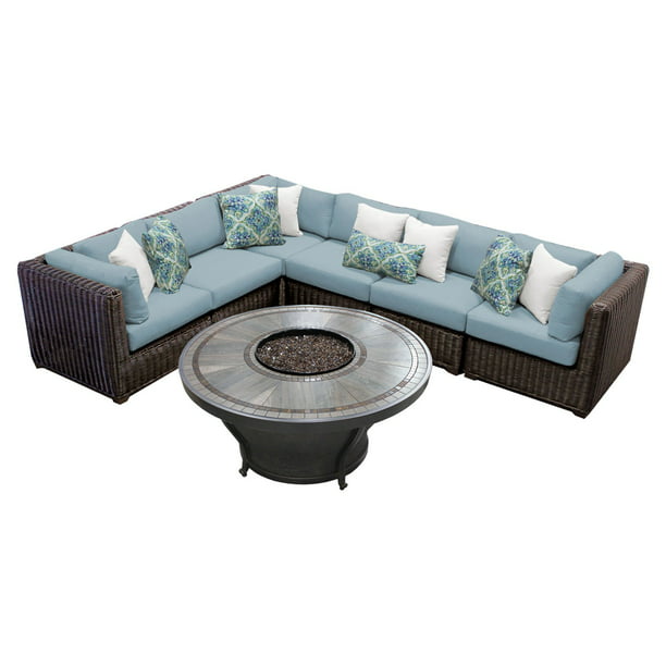 Fire Pit Table, Round Outdoor Sectional With Fire Pit