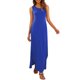 thumbnail image 4 of Gibobby Vestido largo de verano para mujer Vestido casual de verano sin mangas para mujer Vestidos sueltos divididos con bolsillos(Azul oscuro,M), 4 of 5