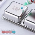 thumbnail image 2 of HQREA 2Pcs Stainless Steel Lunch Box & 2 Compartments, Transparent lid for Camping, 2 of 8
