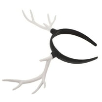 FRCOLOR 1Pack Reindeer Antler Headband Christmas Hair Accessory Resin White for Young Ladies