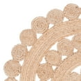 thumbnail image 2 of SAFAVIEH Natural Fiber Luanne Solid Jute Area Rug, Beige, 5' x 5' Round, 2 of 4