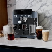 Ninja Luxe Café Premier Espresso Machine & Drip Coffee Maker, Rapid Cold Brew, Integrated Grinder, Assisted Tamper, Hands-Free Frother for Cappuccinos, Lattes, Dairy or Non-Dairy, ES601CY Cyberspace