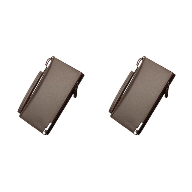Qarigey Cartera larga de lujo para hombre, tarjetero de estilo Simple, monedero de bolsillo para hombre, bolso de moda con cremallera de PU, Type1 NO1