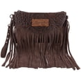 thumbnail image 5 of Wrangler Crossbody Small Purse for Women Wristlet Fringe Bag Western Purse, Oakwood, 5 of 7