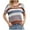 Blue, variant on Womens Short Sleeve Tops, Short Sleeve Knit Tops for Women Striped Print Fashion Crew Neck Sweater Casual Loose Soft Comfy Pullover Shirts