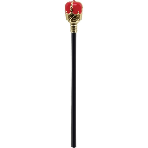 Star Power Halloween Royal King Scepter Costume Staff, Red Gold, 17.5 ...