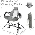 thumbnail image 7 of Villeston Hammock Camping Chair - Folding Portable Aluminum Alloy with Pillow Cup Holder for Outdoor Travel Gray, 7 of 7