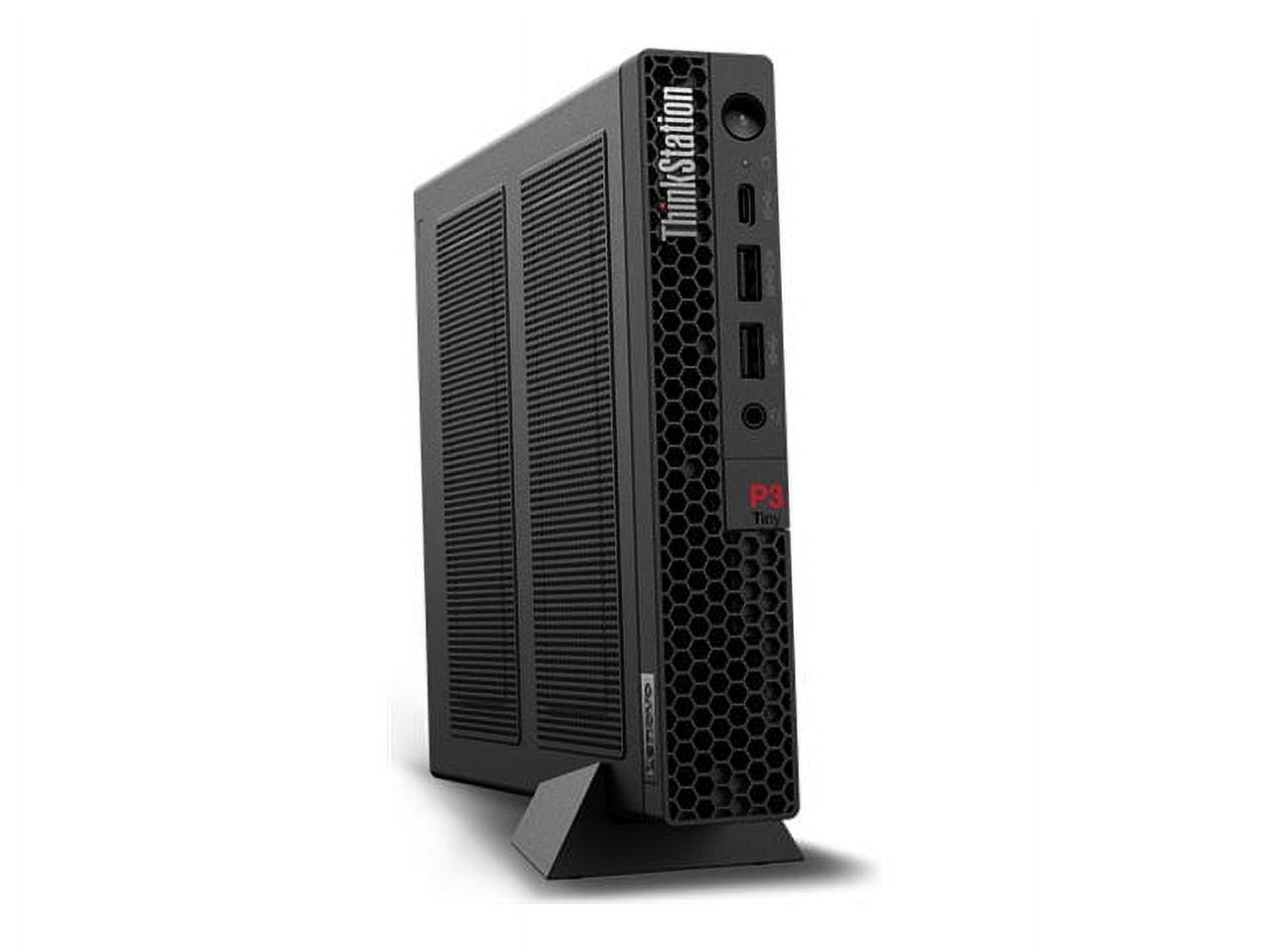 Lenovo ThinkStation P3 30H0 - Tiny 1 x Core i9 13900 / up to 5.6 GHz - vPro Enterprise - RAM 64 GB - SSD 2 TB - TCG Opal Encryption, NVMe, Performance - T1000 - Gigabit Ethernet, IEEE 802.11ax (Wi-Fi 6E) - Win 11 Pro - monitor: none - keyboard: US - black - Lenovo TopSeller - with 3 Years Lenovo Premier Support