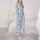 thumbnail image 3 of Balery Brain Training Conjunto de Pijama con Estampado para Mujer, Conjunto de Dos Piezas con Manga Larga, Ropa de Dormir Suave con Bolsillos, Pijamas Cómodos-Medium, 3 of 7