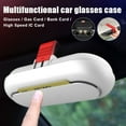 thumbnail image 2 of CARTTOU Universal Car Glasses Case Built-in Fiber Velvet ABS Sunglasses Box Car Interior Sun Visor Buckle Cards Storage Box, 2 of 7