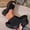 Black, variant on Women Mesh Knit Wedge Flatform Slide Sandals Open Toe Summer Casual Shoes Black 6