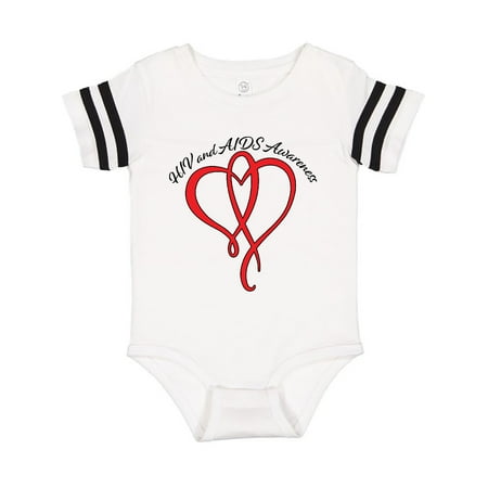 

Inktastic HIV and AIDS Awareness Red Heart Ribbon Gift Baby Boy or Baby Girl Bodysuit