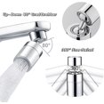 thumbnail image 3 of CHAO Aireador de grifo (plateado), boquilla giratoria de 360° para grifo de cocina, grifo aireador de 2 modos de ahorro de agua, grifo con filtro Jet Breeze, fregadero de cocina y baño, 3 of 5