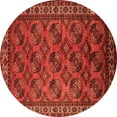 thumbnail image 1 of Ahgly Company Indoor Round Oriental Orange Industrial Area Rugs, 3' Round, 1 of 4