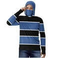 thumbnail image 2 of Frostluinai Fishing Shirts for Men Long Sleeve Rash Guard Shirts Color Block Sun Protection Hoodie Athletic Running Hiking Shirt with Thumb Holes, 2 of 5