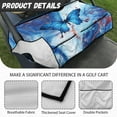 thumbnail image 6 of Renewold Golf Cart Seat Cover with Pockets Soft Breathable Quick Dry Golf Cart Towel Blanket Fits for EZGO Yamaha Club Cars and More 2 Person Seats, Butterfly Marble Blue, 6 of 7