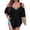 Black, variant on | Womens Plus Size Cold Shoulder Tops Glitter Summer Short Sleeve T Shirts Stylish Loose V-Neck Tunic Tops Travel Tee Shirts,Black 6XL