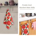 thumbnail image 5 of 2-Piece Polyester cotton Towel Set Absorbent Tomato Hand Towel Bath Towel Soft and Comfortable Machine Wash 28.3x14.4, 5 of 7