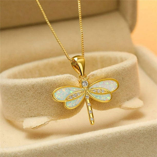 Dragonfly opal necklace sale