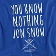 thumbnail image 2 of Game of Thrones You Know Nothing Jon Snow Women's T Shirt,Royal, X-Large, 2 of 6