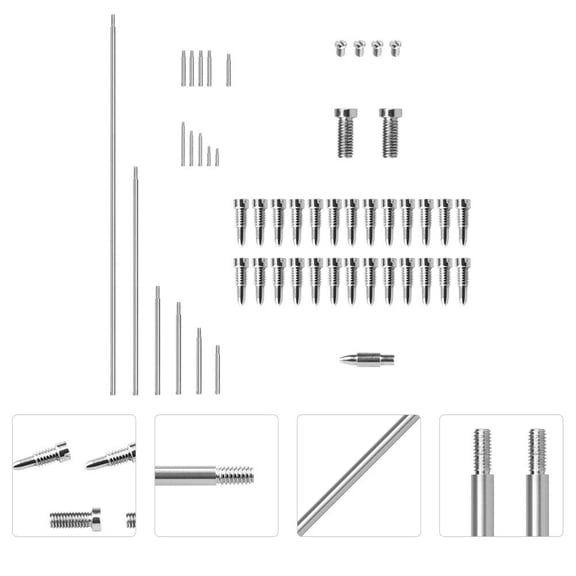 CIMAXIC Silver Steel Saxophone Repair Tools Set Durable Replacement Parts
