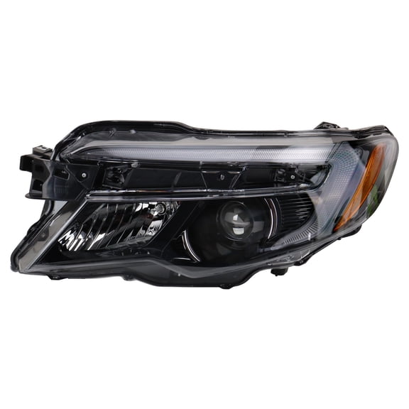 TRQ Driver Side Headlight Assembly Halogen Fits 2016-2020 Honda Pilot EX EX-L Touring 2017-2020 Ridgeline With LED Daytime Running Lights HO2502167
