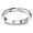 Silver, variant on Black Wedding Band Ring for Women or Men 3mm Stainless Steel CZ Ginger Lyne Size 7