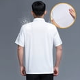 thumbnail image 3 of Thinsony Chef Uniform Short Sleeve Kitchen Apron Double-breasted with Front Pockets Suits Ventilate Stitching T-shirts for Restaurant White XL, 3 of 6