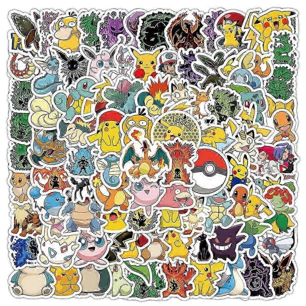 2026 100 pieces of Pokmon stickers Pokmon Pokmon Pikachu notebook notebook DIY stickers waterproof