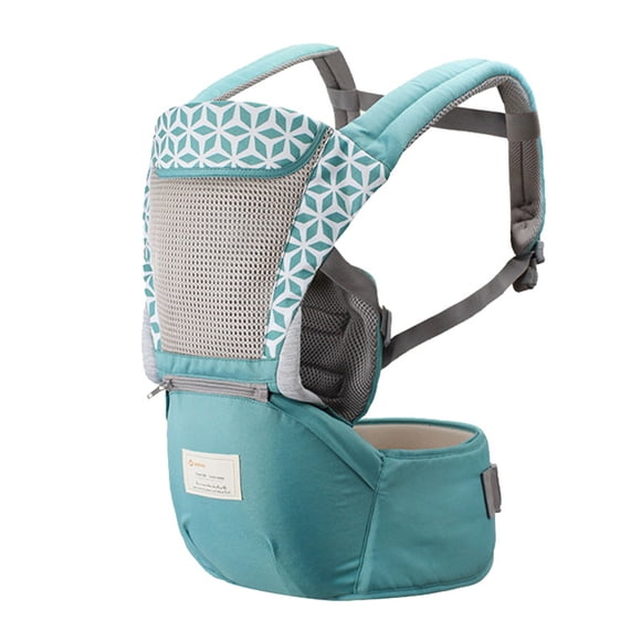 Baby Carrier with Hip Breathable & Detachable Design Adjustable Strap Side Pockets Multifunctional Ergonomic Baby Safety Carriers Waist Stool for 0-36 Months Babies Infants
