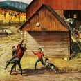 thumbnail image 7 of Marmont Hill Ranch Basketball by John Clymer Painting Print on Canvas, 7 of 7