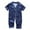 Navy, variant on Toddler Girl Pajamas Size 3-4 Sleeve Cartoon Toddler Baby Short Sleepwear Outfits Tops+Pants Pajama Set