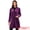 Purple, variant on DARING DIVA Women's Velvet Coat  Lapel Double-Breasted Long Outerwear Coats XS Black