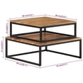 thumbnail image 4 of Mesas de Centro Anidadas vidaXL de Madera Maciza de Acacia 2 pcs, 4 of 9