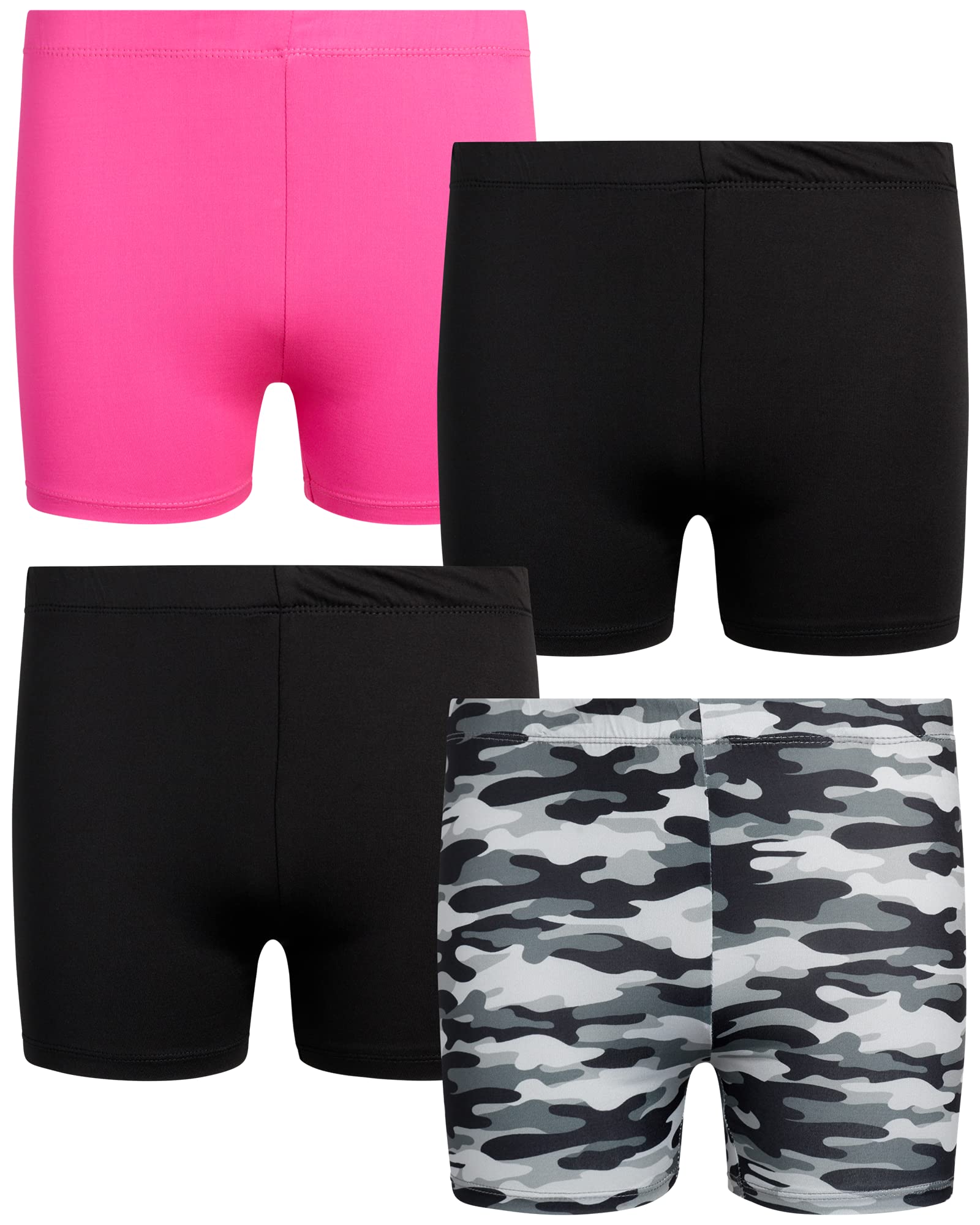 Rene Rofe Girls’ Play Shorts 4 Pack Under Dress Dance and Cartwheel