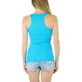 thumbnail image 2 of ToBeInStyle Womens Essential Ribbed Racerback Versatile Layering Cotton Blend Tank Top, 2 of 6