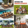 thumbnail image 3 of Autumn Plaid Outdoor Rug 3x5 Ft, Non Slip Washable Area Rug, Red Green Tartan Gingham Farmhouse Checkered Patio Rugs Carpet Runner, Large Floor Mat for Indoor/Outdoor Deck Porch Camping, 3 of 8