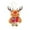 Elk Deer, variant on chaungfeng Plush Bells Dolls Christmas Ornaments, 5.1 Inch Bell Santa Claus Elk Deer Snowman Bear Pendant, for Xmas Tree Holiday Party Decoration Gift, Winter Xmas Tree Decorations