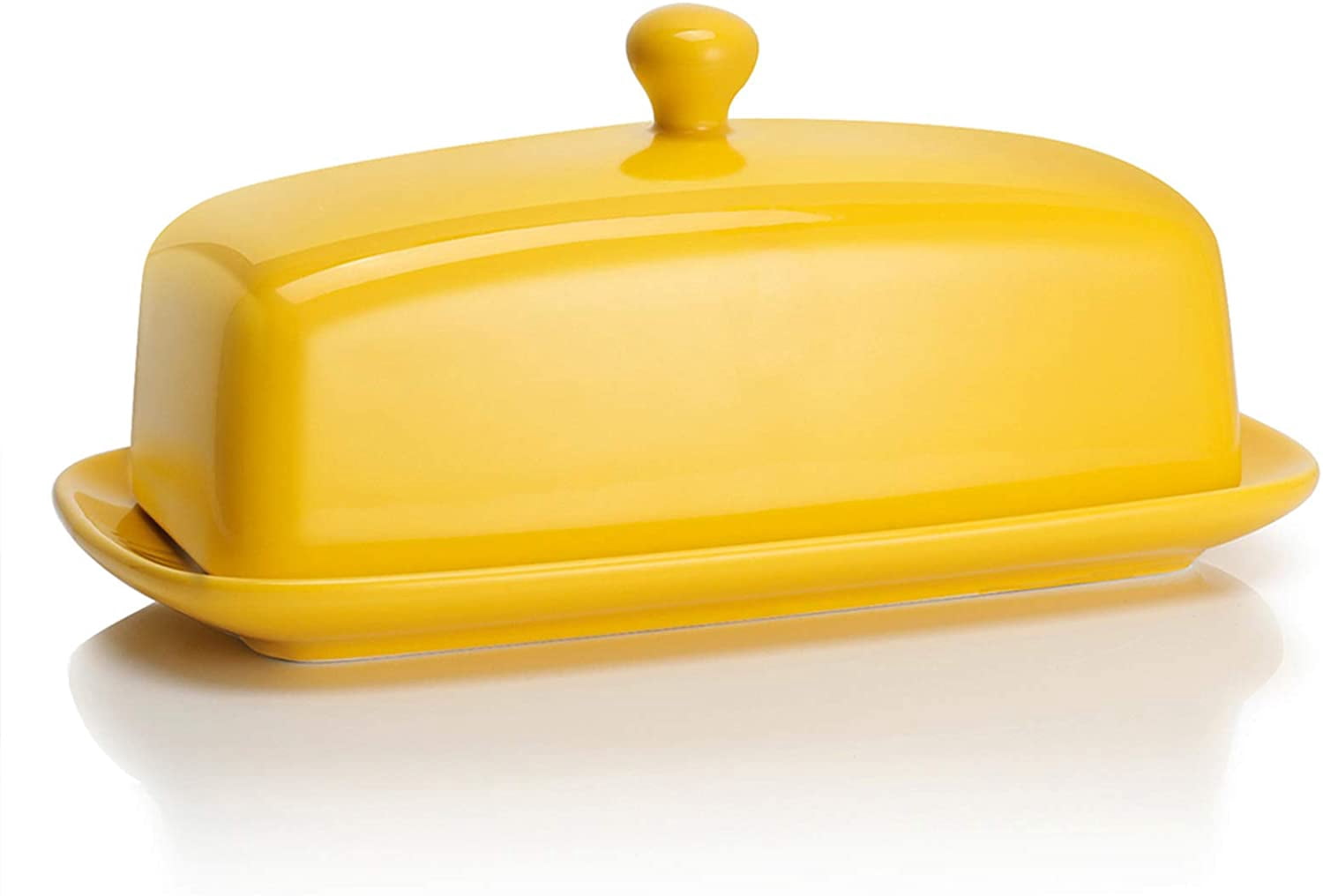 Porcelain Butter Dish with Lid Perfect for East West Coast Butter