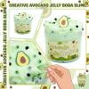 Avocado Jelly Boba Slime Stress Putty, Clear DIY Scented Sludge , Sensory Fidget Desk Accessory for Adult Hobbyists and Collectors