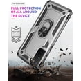 thumbnail image 2 of TechCircle Samsung Galaxy S21 Case, Ring Holder Kickstand Magnetic Hybrid Rugged Shockproof Cover, Silver, 2 of 7