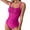 Hot Pink, variant on WREESH Womens One Piece Swimsuits Solid Color Jumpsuit Bikini Swimsuit Sleeveless Bathing Suits Olive Green