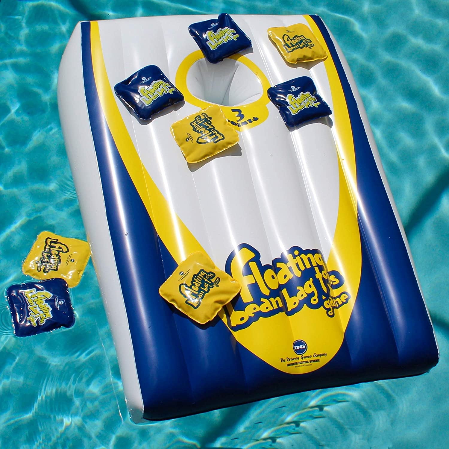 Driveway Games Floating Bean Bag Toss Inflatable Cornhole Game for Pool